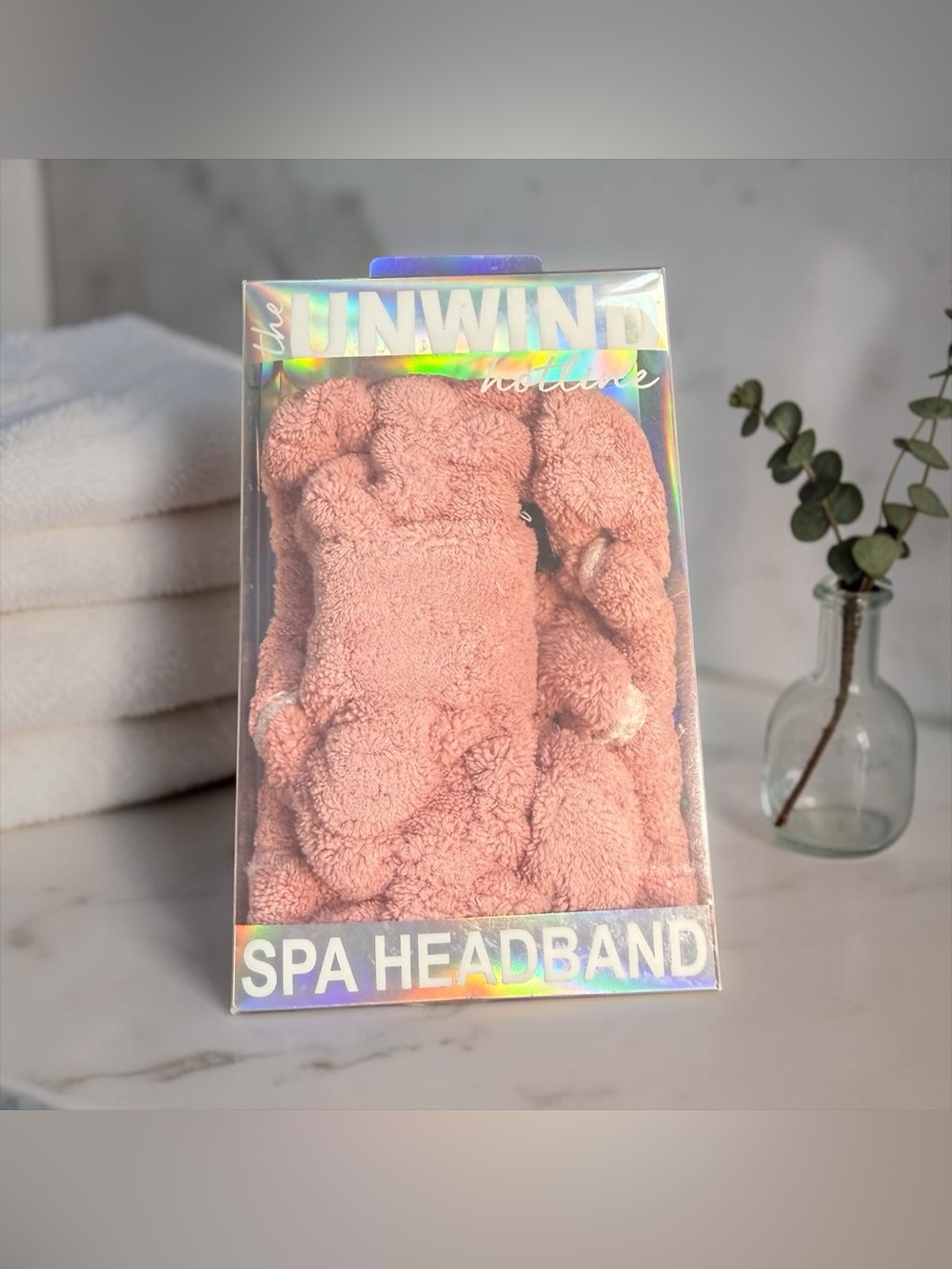 🏷️‼️5/$25🏷️‼️💕THE UNWIND HOTLINE💕Blush Pink Spa Headband/NIB